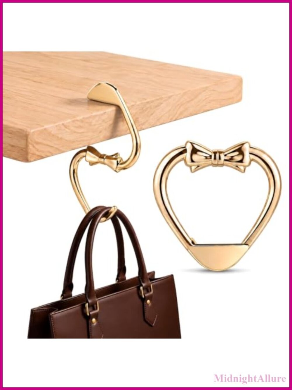 Metal Purse Hook Magnetic Foldable Handbag Holder Heavy Duty